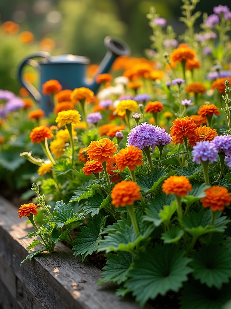 colorful edible flower gardening