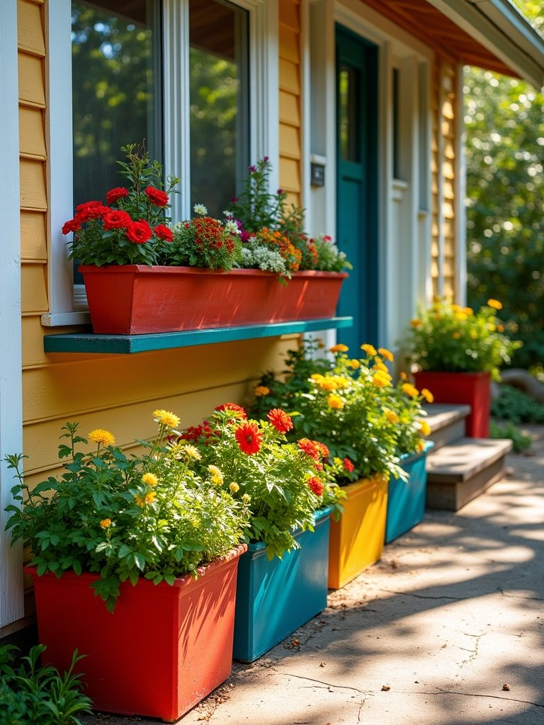 colorful outdoor planter options