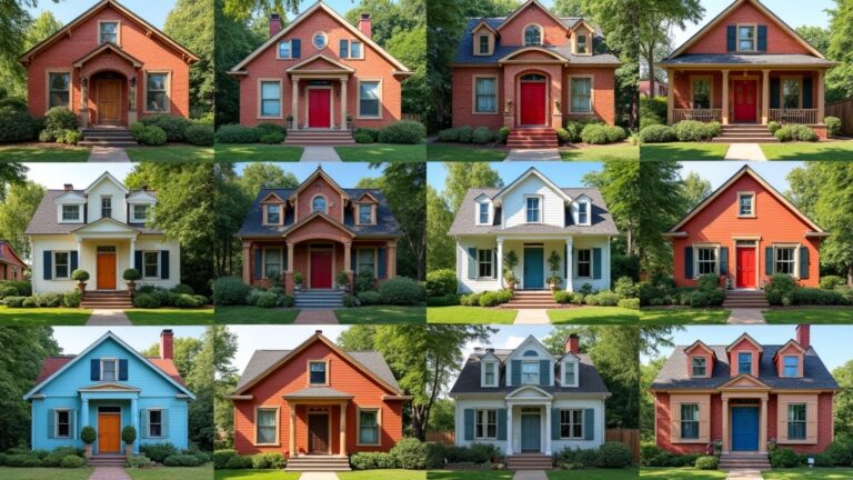 colorful red brick exteriors
