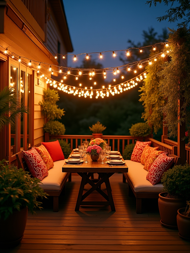 cozy deck string lights