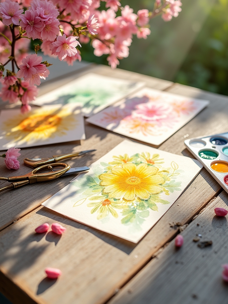 create vibrant spring card