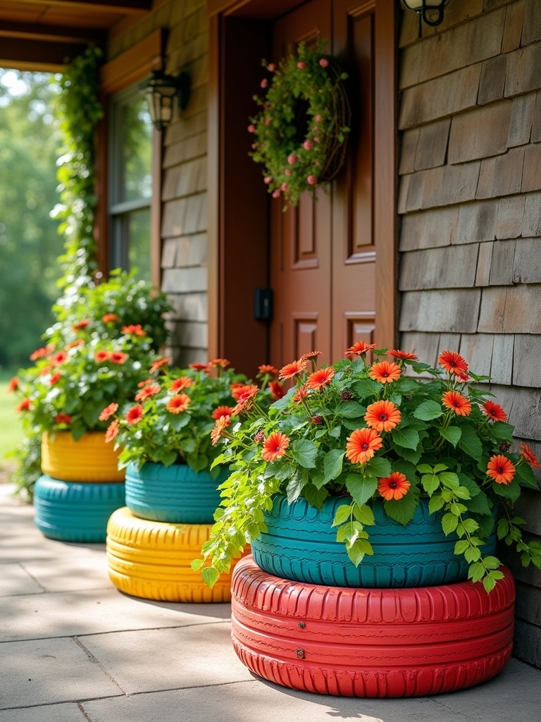 creative tire planter ideas