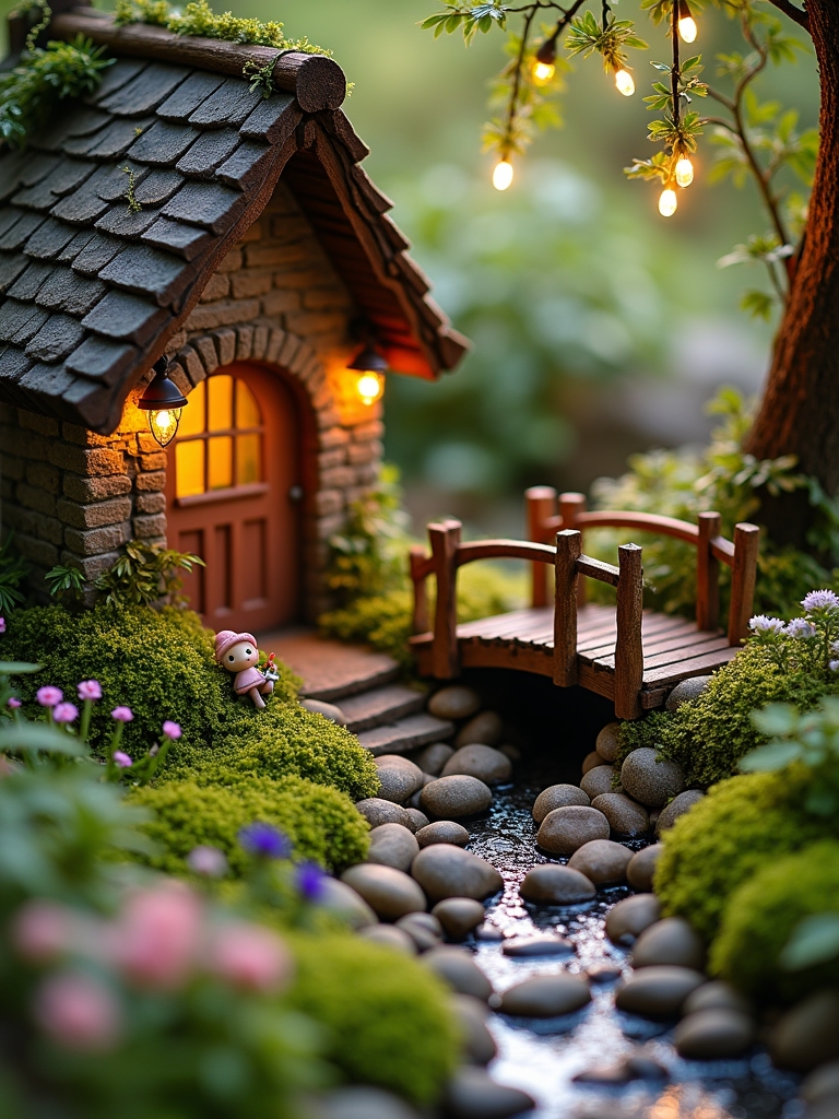 enchanting miniature garden space