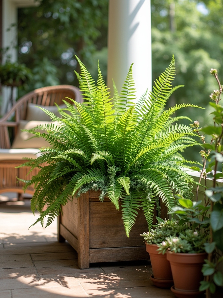 ferns enhance centerpiece arrangements
