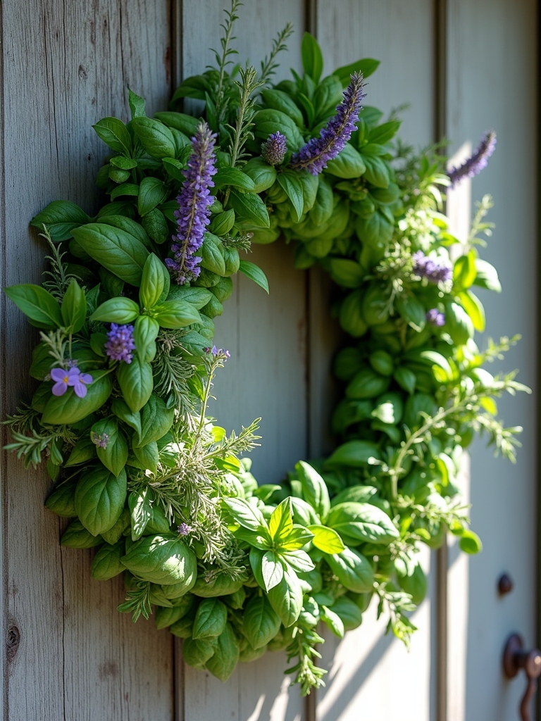 fragrant herb door wreath