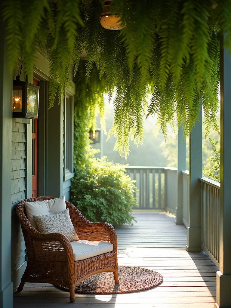 hanging ferns for greenery