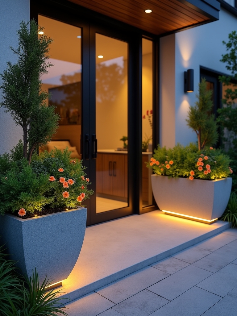 illuminated decorative planters