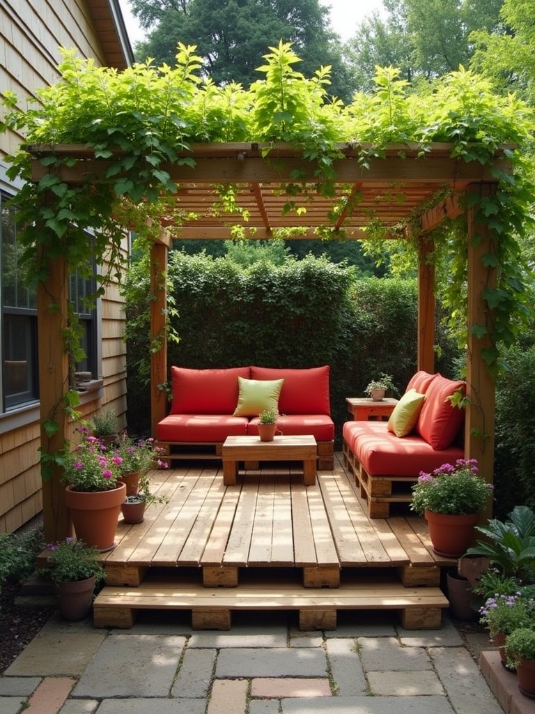 pallet deck pergola shade