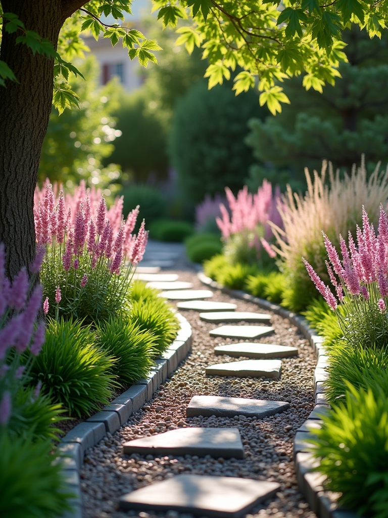 pathway design with edging
