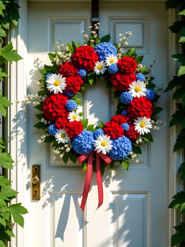 patriotic summer wreath decor