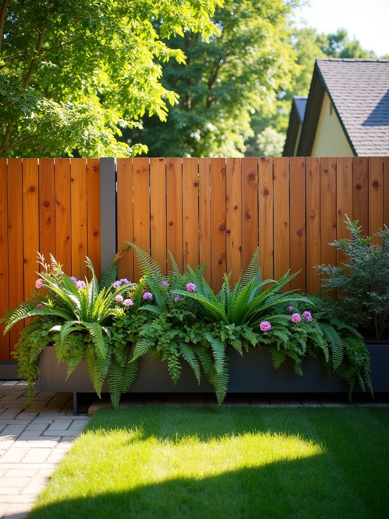 planter integrated privacy fencing