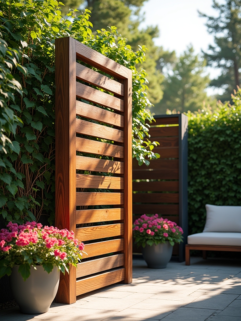 privacy enhancing outdoor space dividers