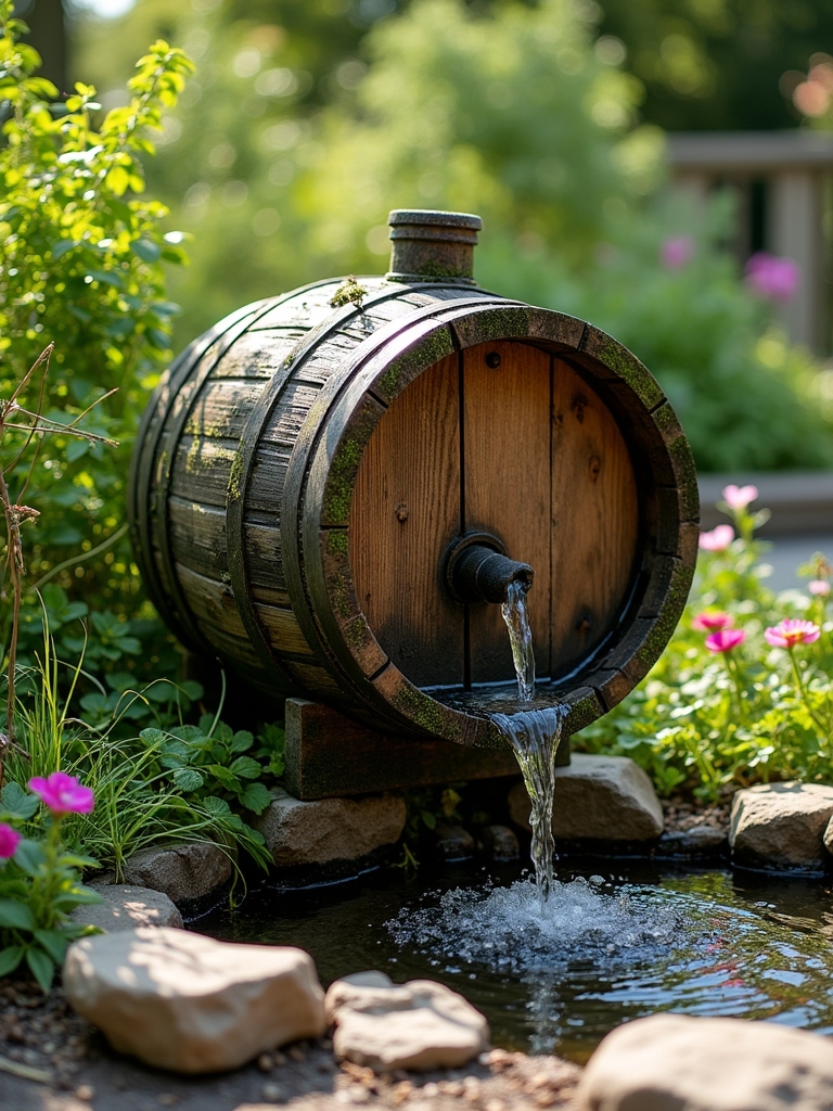 rustic eco friendly garden fountain