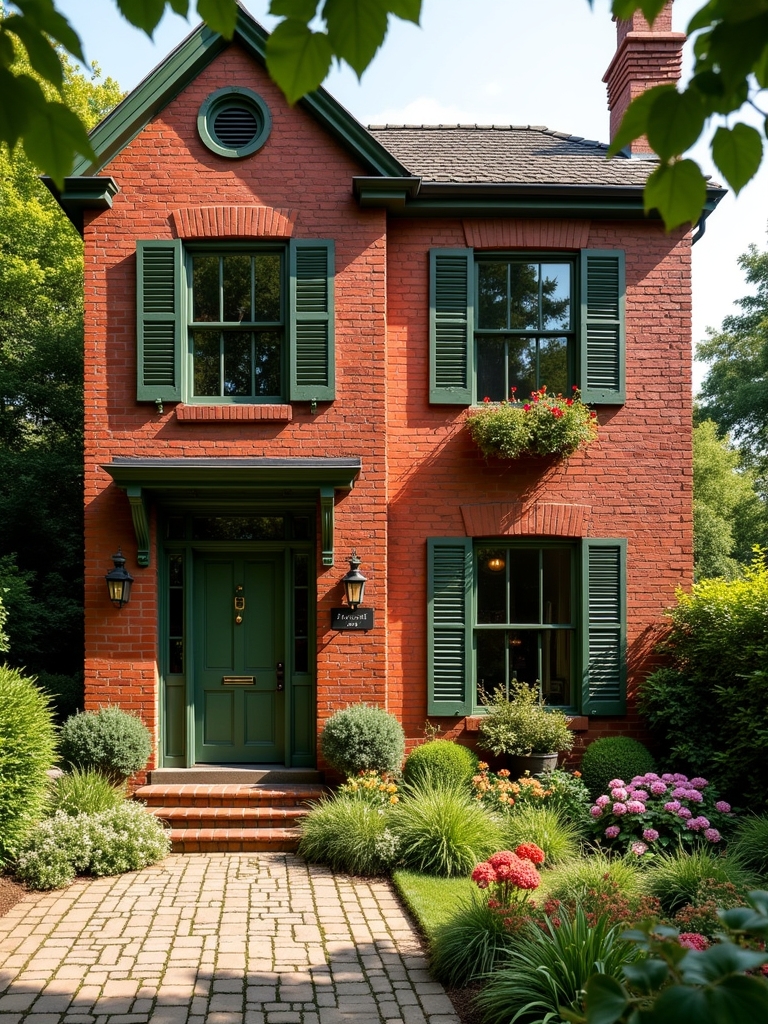 rustic red and olive