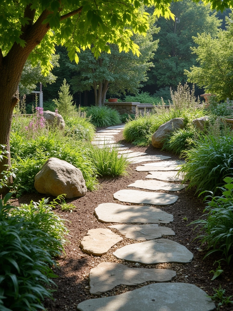 rustic stone path design