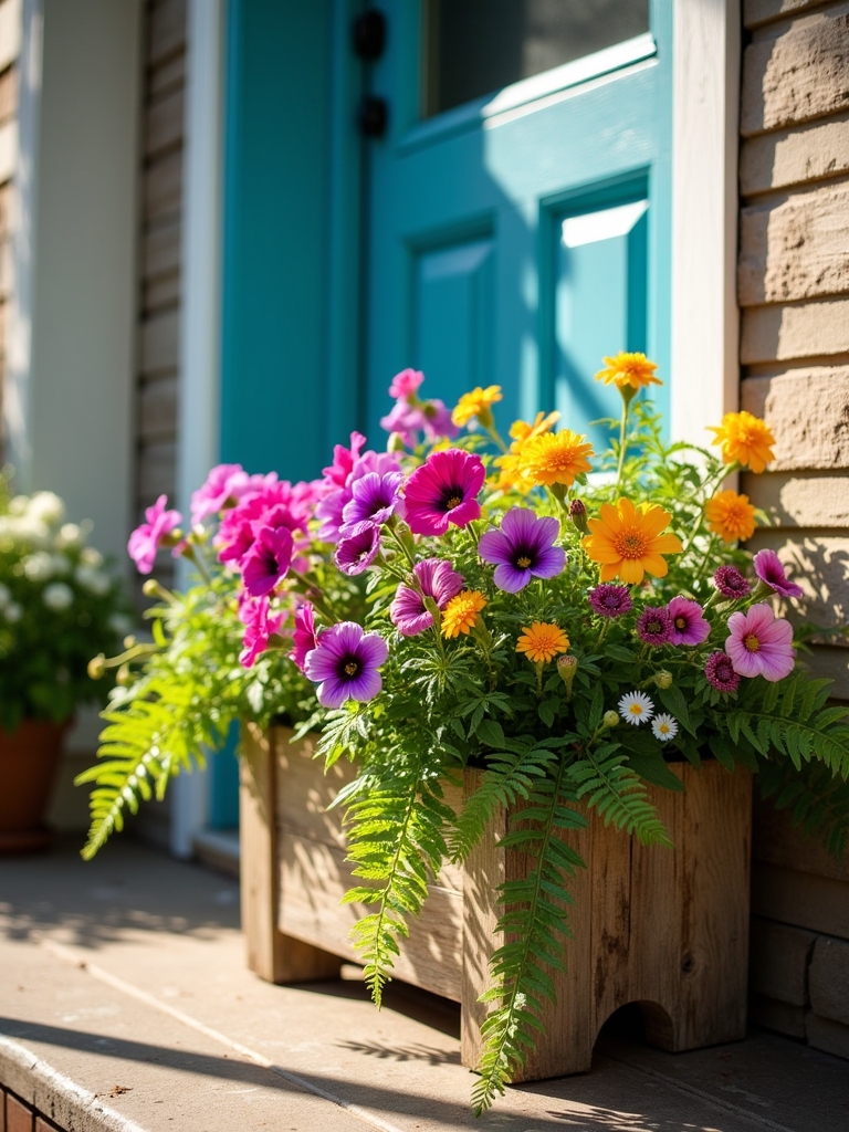 seasonal porch flower displays