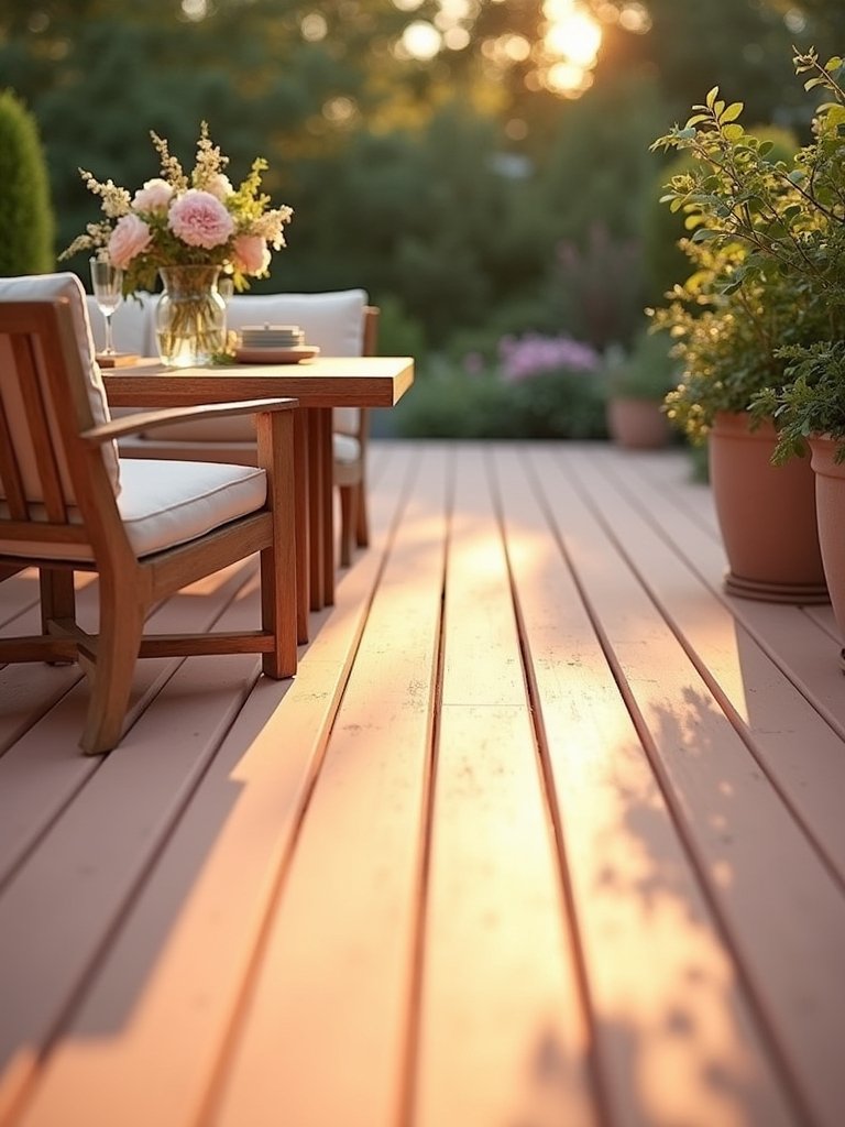 soft peach outdoor decor
