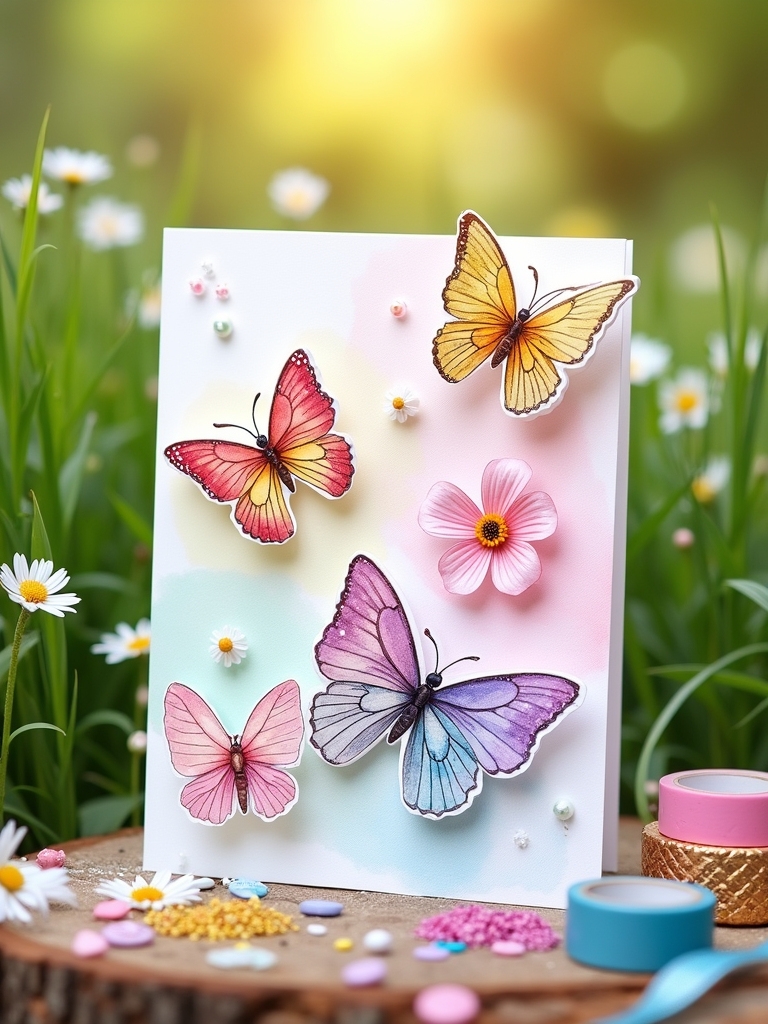 transformative butterfly card crafting