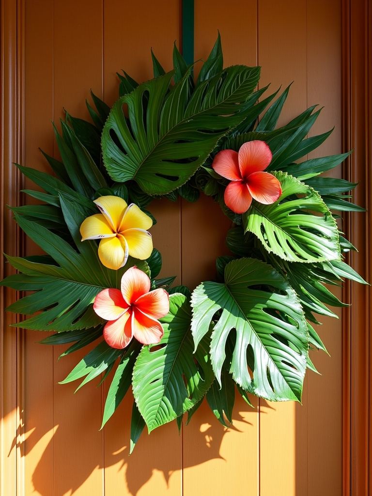 tropical leaves summer wreaths