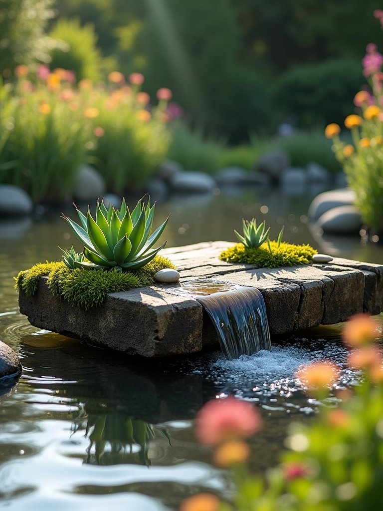 unique garden floating fountain