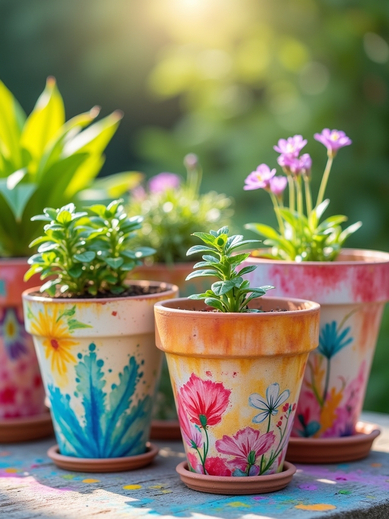 watercolor flower pot techniques