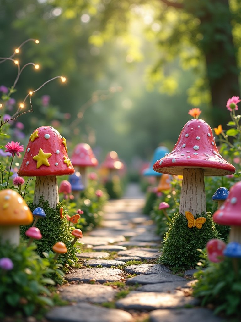 whimsical garden pathway markers