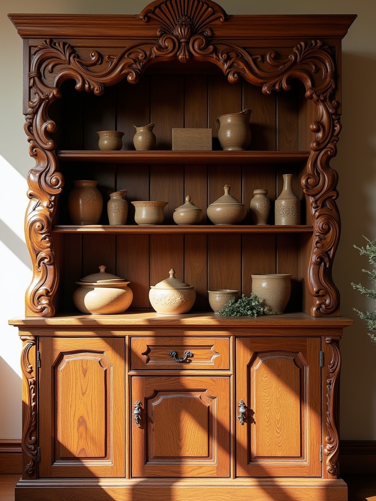 artisan crafted wooden cabinets