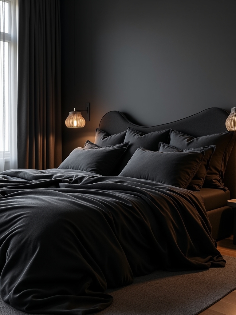 artistic black bed designs