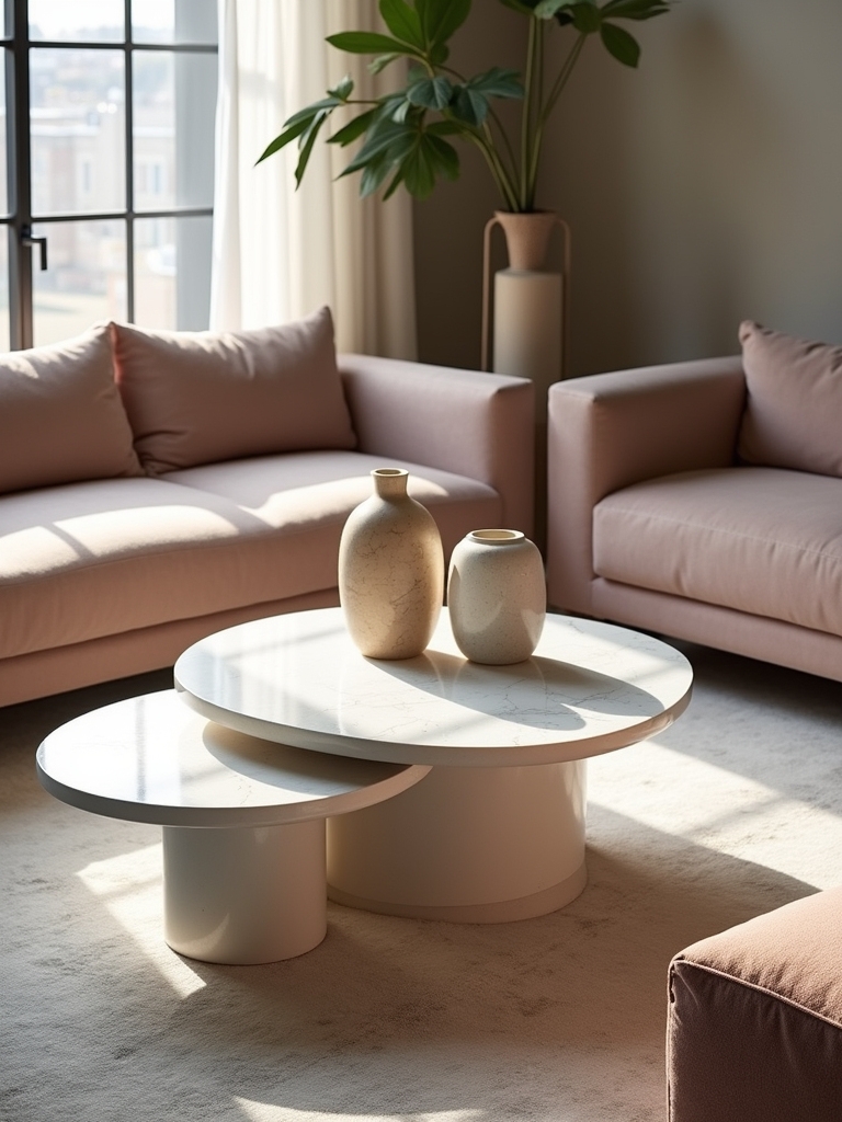 artistic oval coffee table