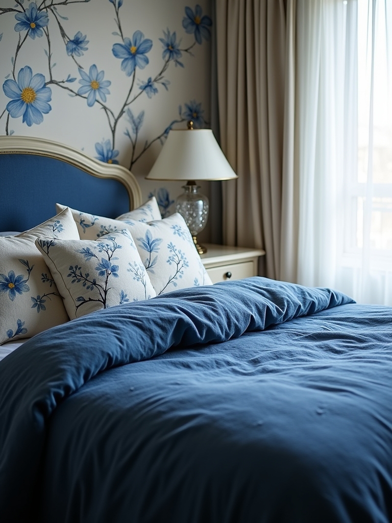 blue floral decor ideas