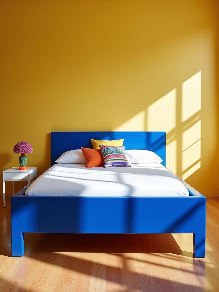 bold colorful bed frames