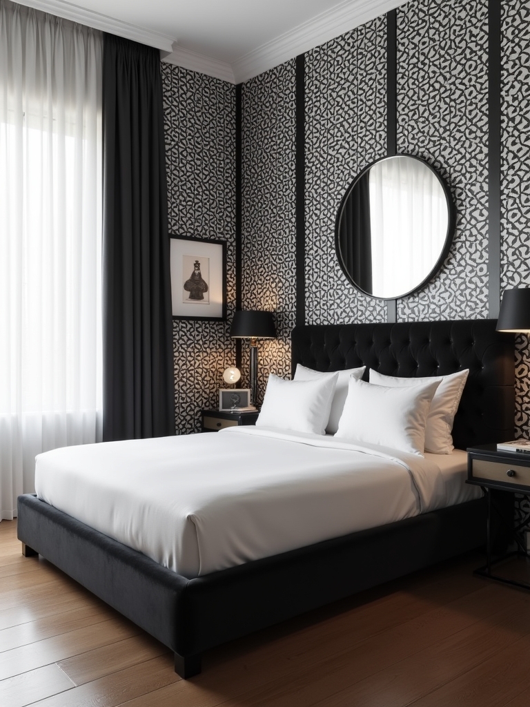 bold monochrome wall designs