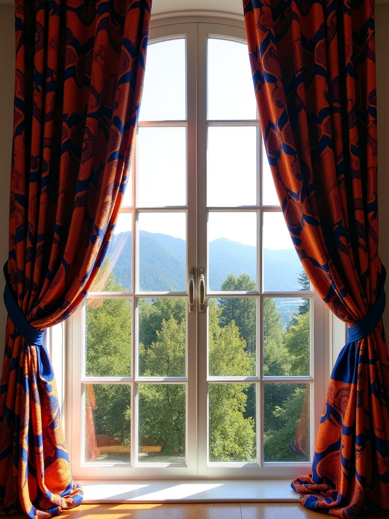 bold patterned window treatments