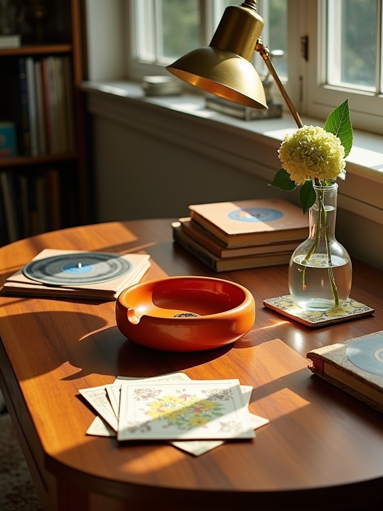 bold vibrant retro tables