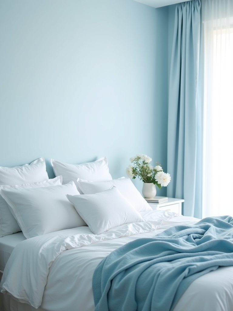 calming light blue decor