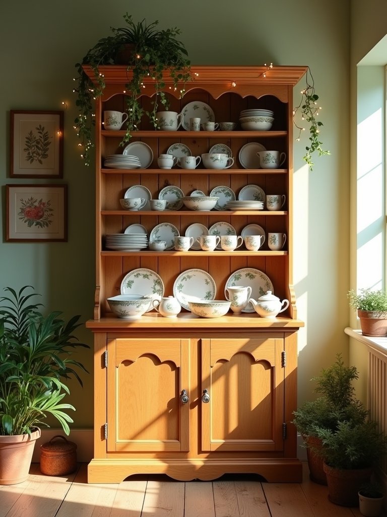 charming pastel display cabinets