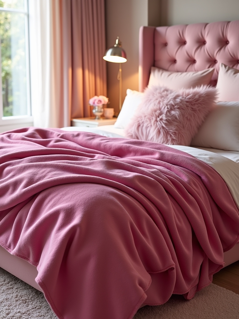 chic hot pink blanket