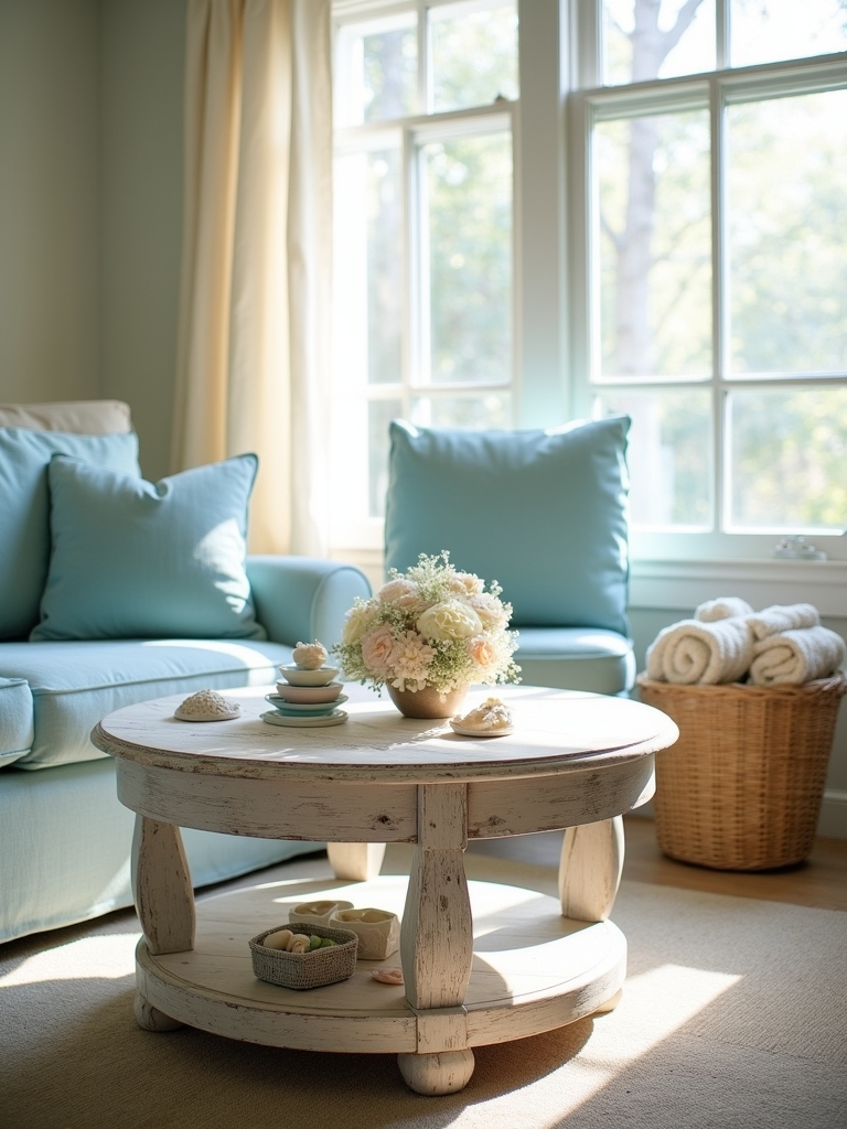 coastal round coffee tables