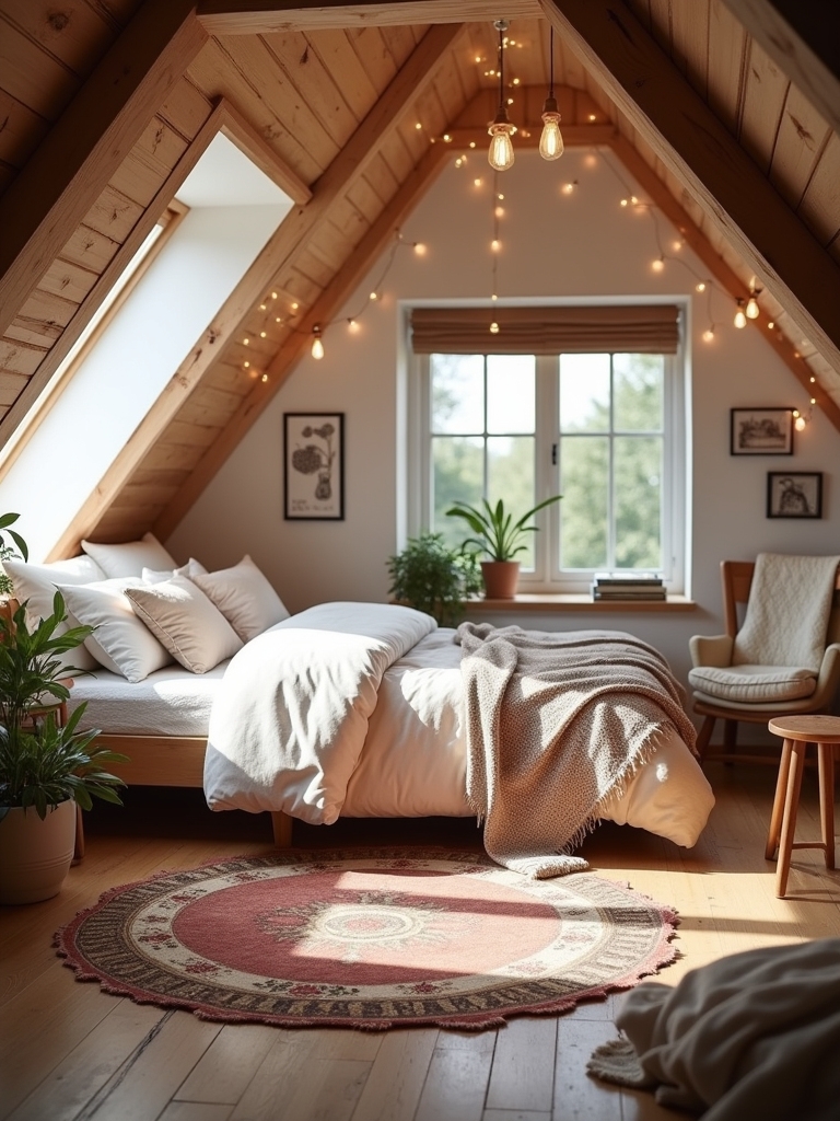 cozy attic loft bed