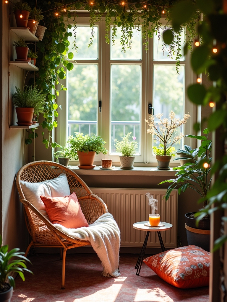 cozy balcony cushion retreat
