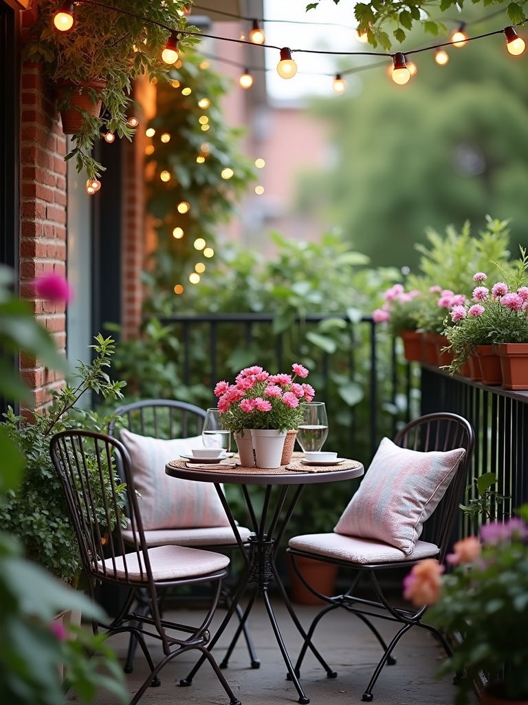 cozy balcony dining set