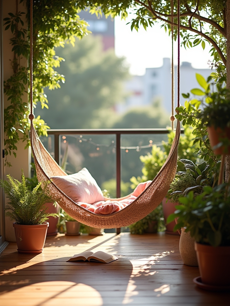 cozy balcony relaxation spot
