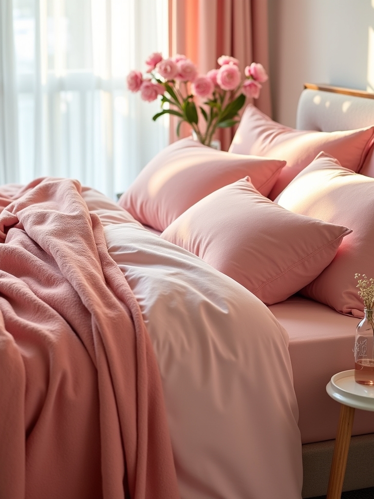 cozy coral bedroom transformation