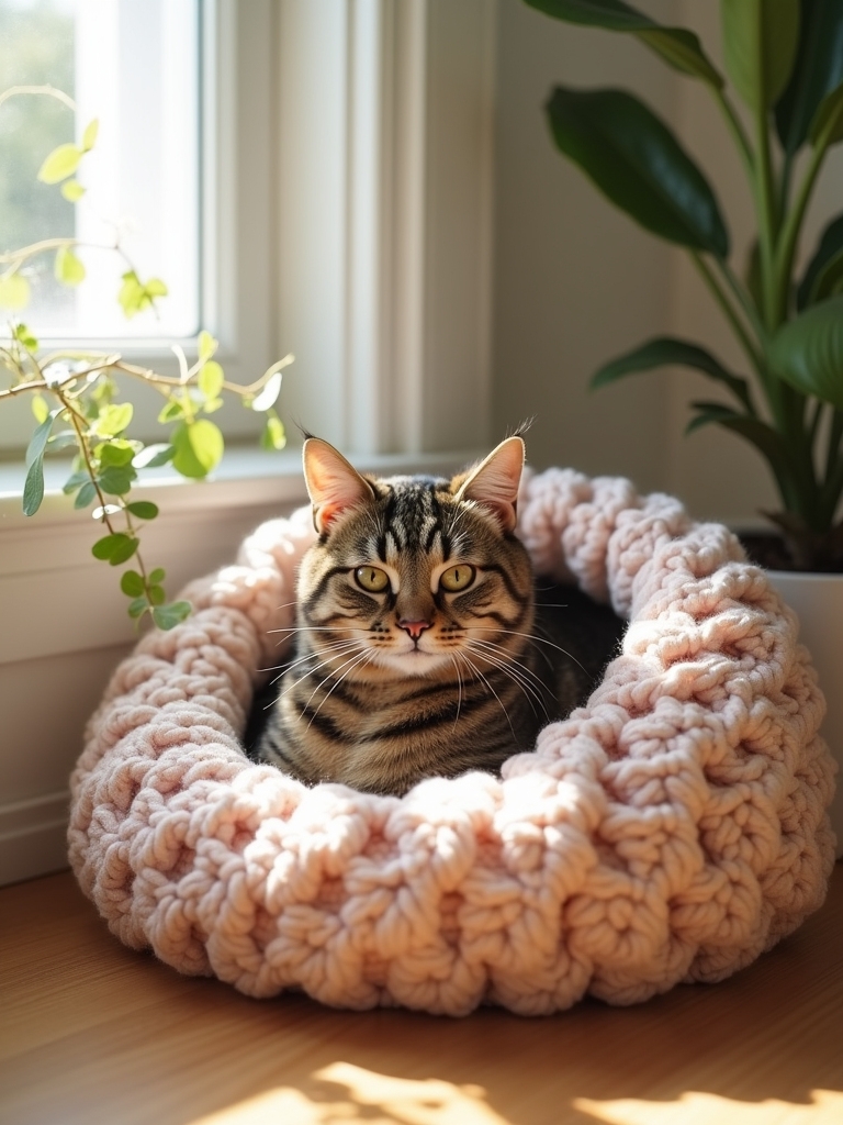 cozy crochet cat cradle