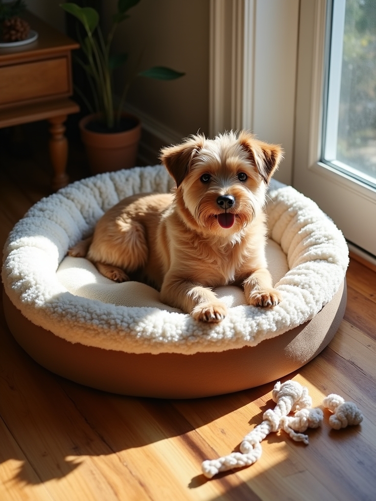 cozy fleece dog bed