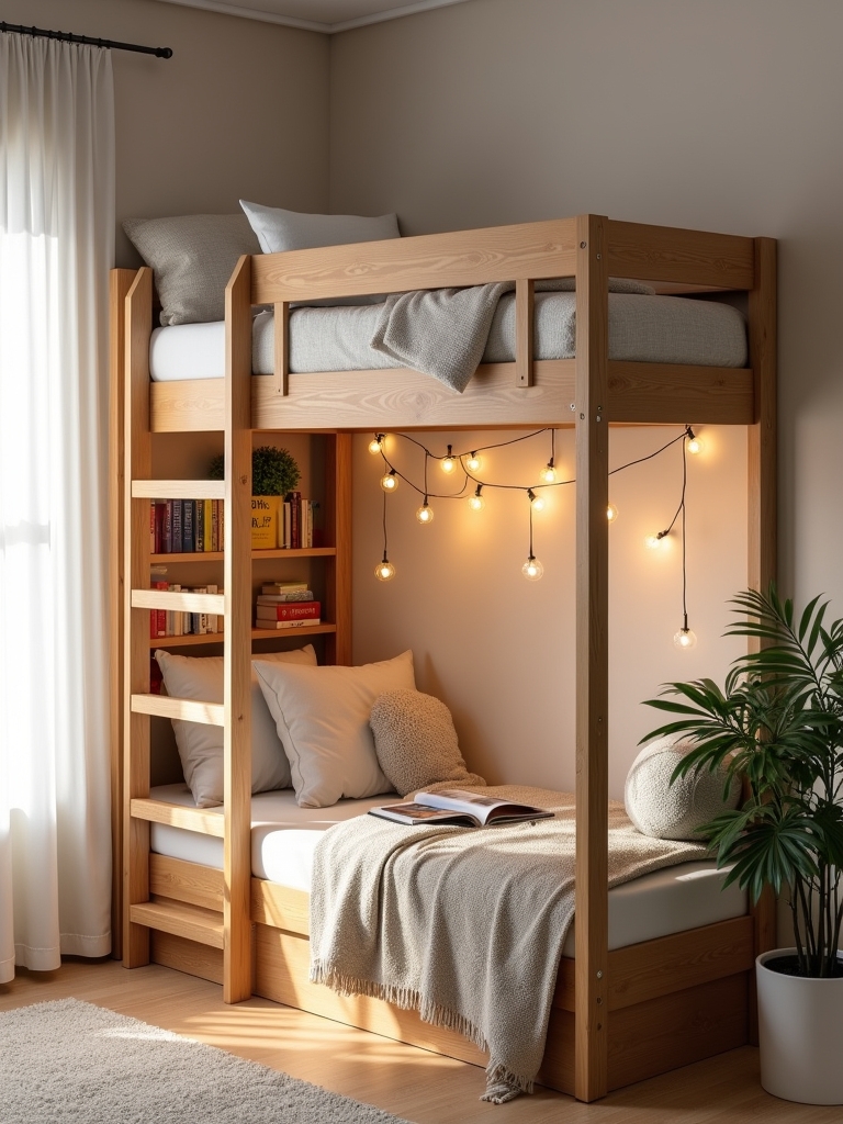 cozy loft bed reading nook
