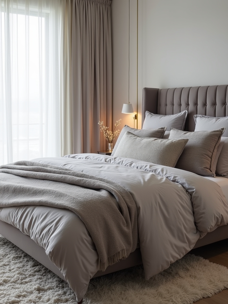 cozy plush grey beds