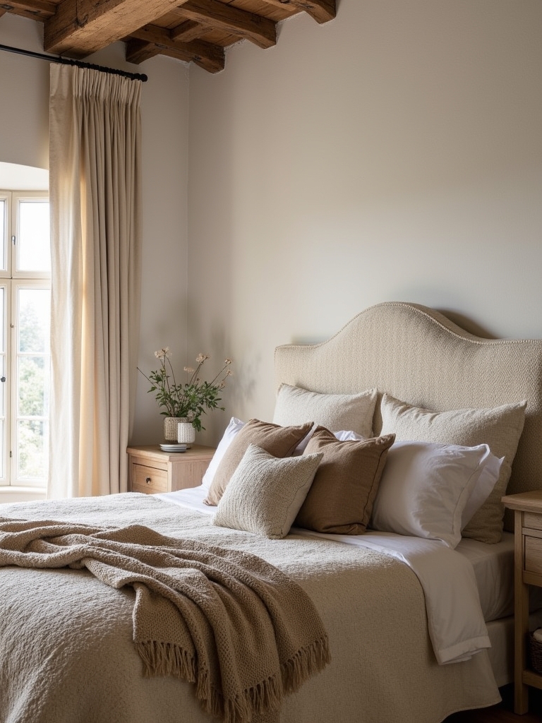 cozy rustic farmhouse bed