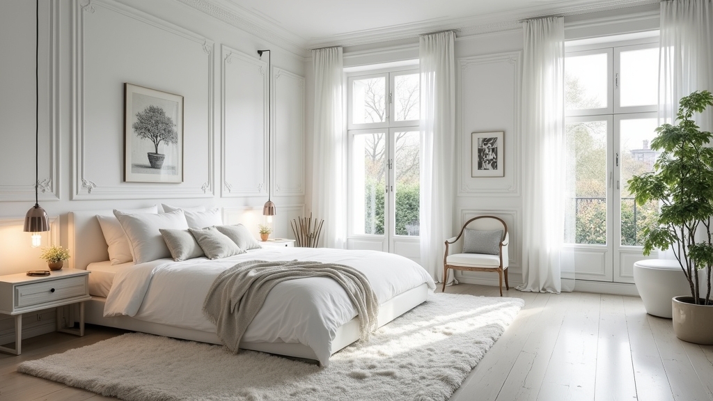 creative white bedroom designs