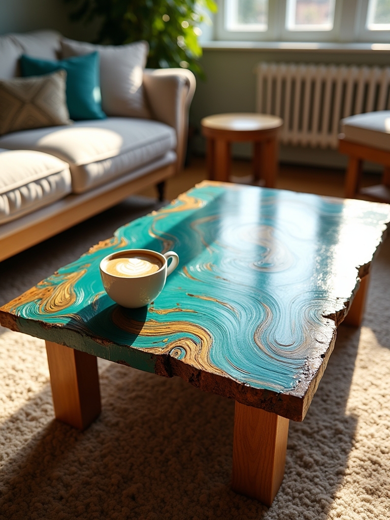 custom painted coffee table
